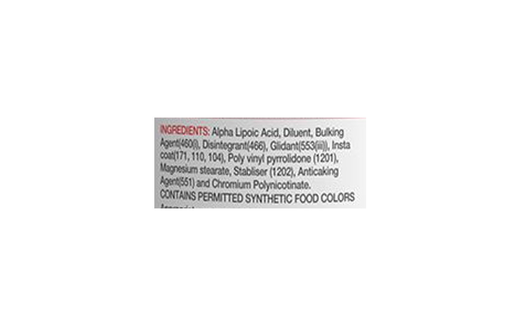Vitrovea Carb Control Alpha Lipoic Acid+ Double Strength   Plastic Bottle  60 pcs